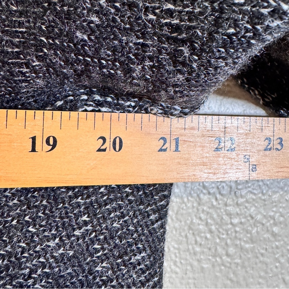 Cabi Black Grey Wool Blend Patchwork Cardigan Swe… - image 2